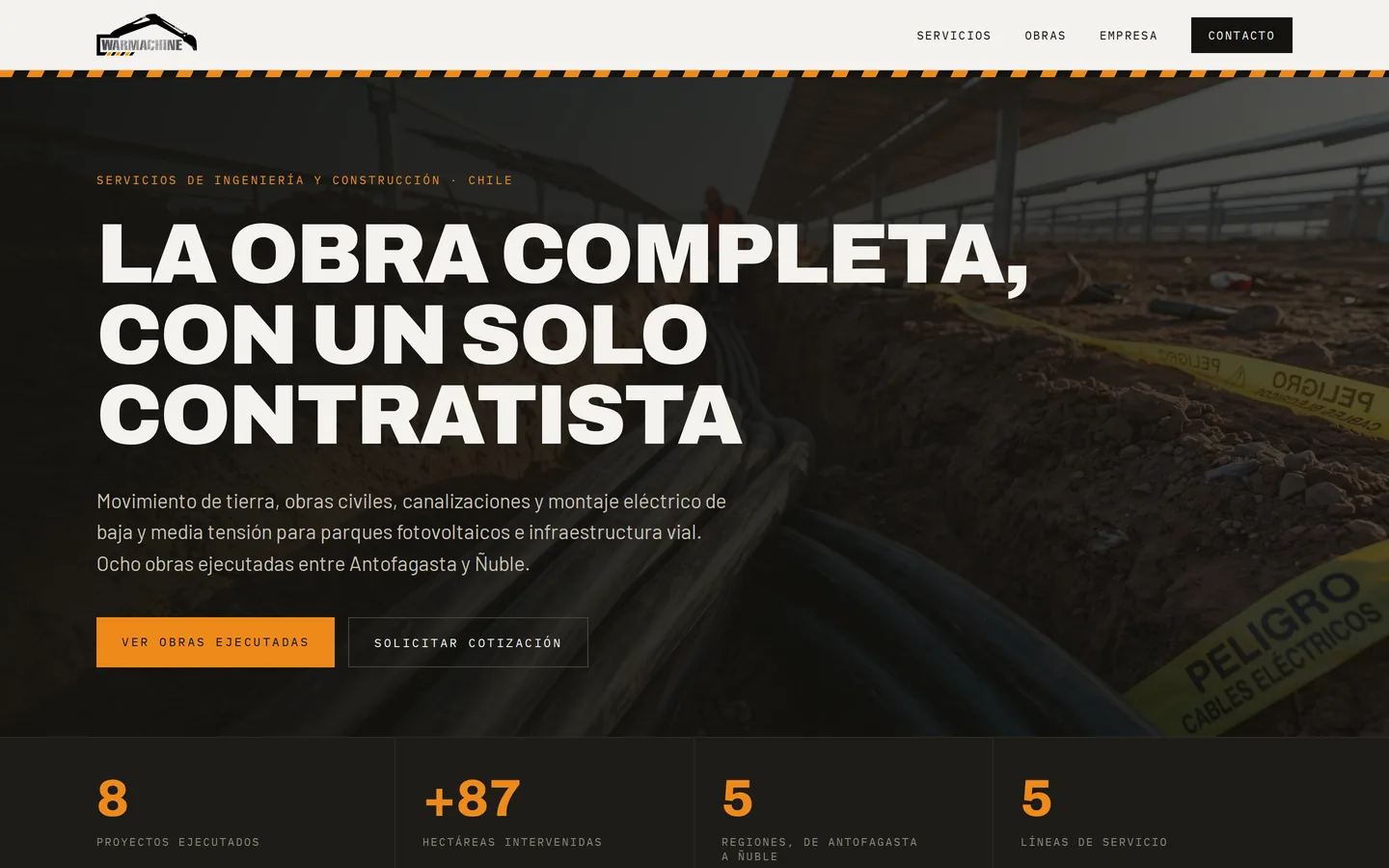 Sitio warmachinelimitada.cl